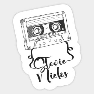 Good Vibes Stevie Nicks // Retro Ribbon Cass Sticker